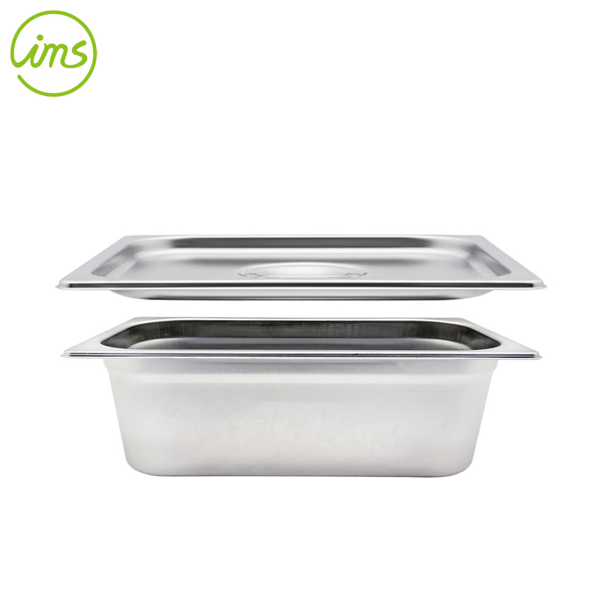 1/2 Size Stainless Steel Steam Table Pan with Lid